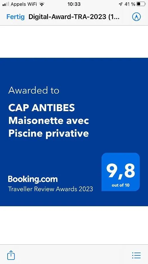 Cap Antibes Maisonette Avec Piscine Privative Apartament